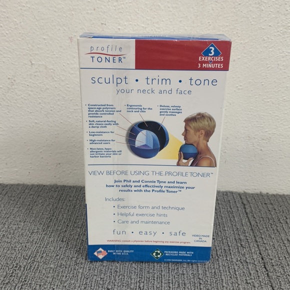Profile Toner Instructional Video (VHS, 1998) 3-Minute Exerciser New Sealed - Picture 3 of 8